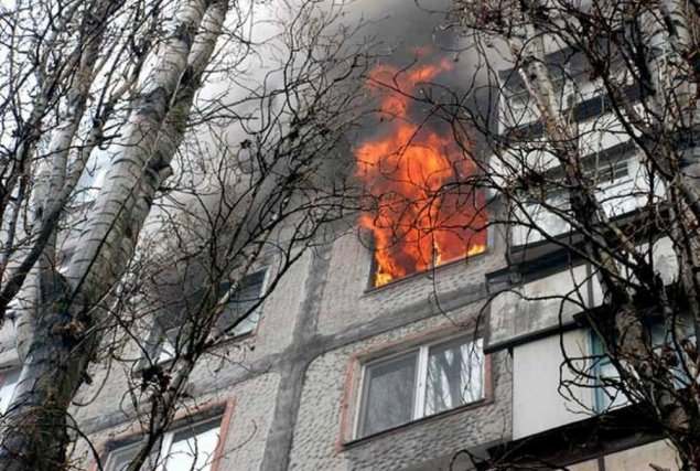 В Голосеевском районе Киева горела пятиэтажка