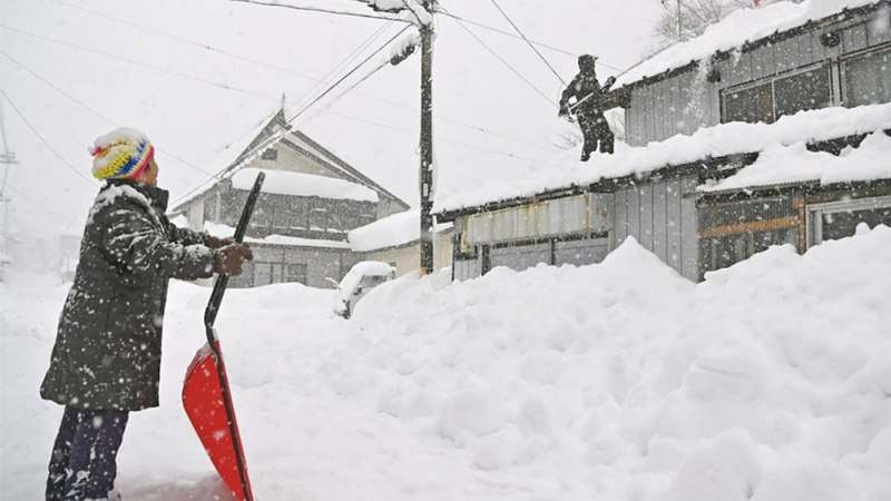 В Японии из-за снегопада и штормового ветра пострадали почти 80 человек