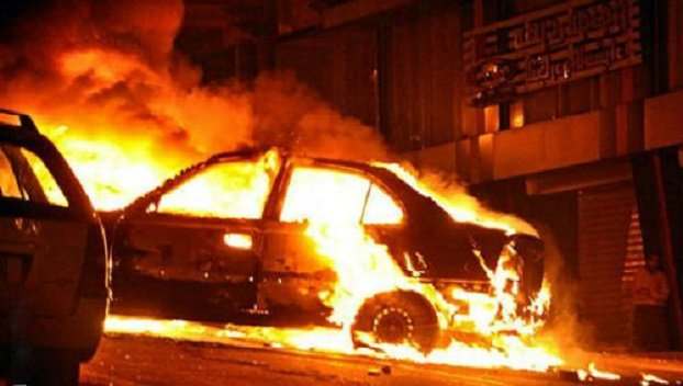 В Киеве горел автомобиль известного журналиста