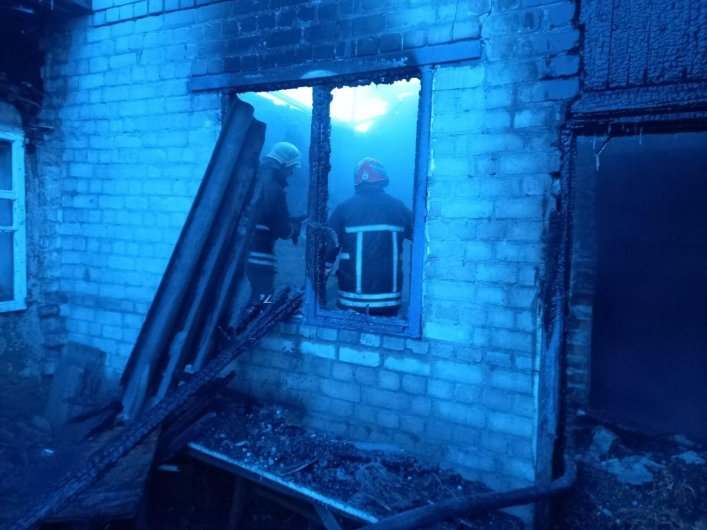 В Запорожье горел частный дом