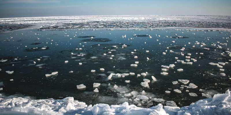 В сети опубликованы потрясающие снимки покрытой льдом Бердянской косы