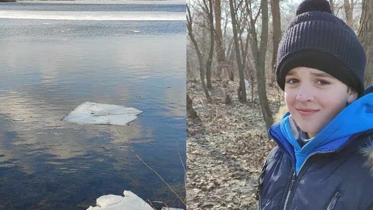 Киевский рыбак показал, как с помощью спиннинга спас ребенка на льдине (ВИДЕО)