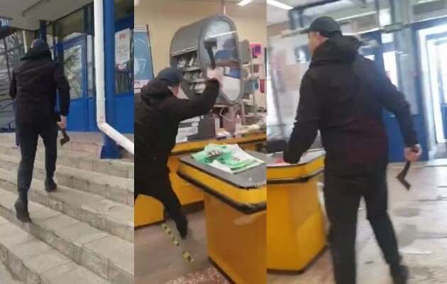 Суд взял под стражу мужчину, разгромившего супермаркет в Мариуполе