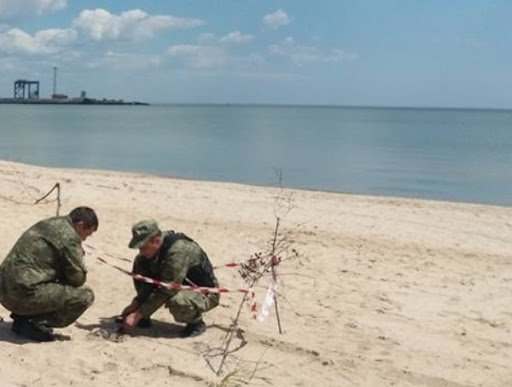 В Кирилловке на берег моря вынесло противотанковую мину