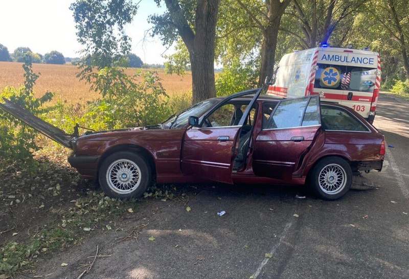 В Киевской области BMW влетел в дерево, погибла женщина