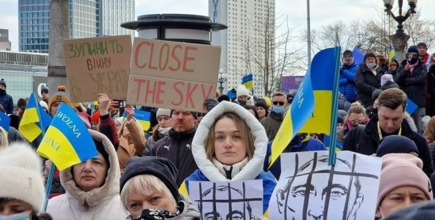 В Польше люди требовали закрыть небо над Украиной