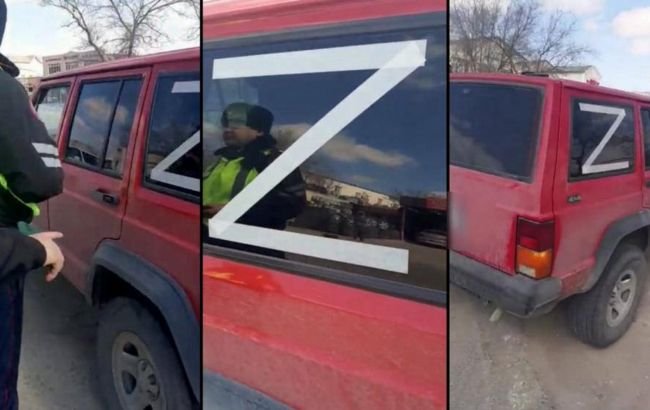 В Казахстане наказали водителя за наклеенную на стекле букву Z