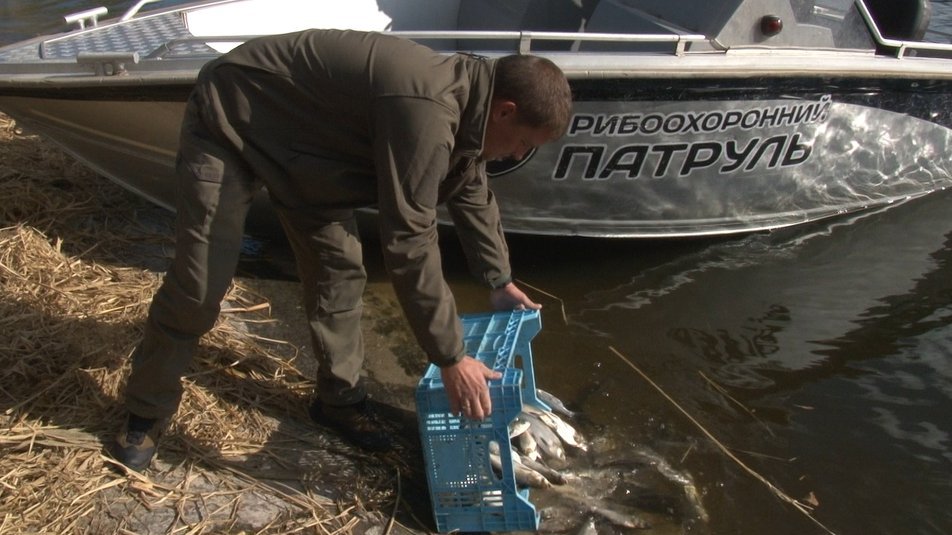 На Дніпрі поблизу Черкас затримали рибалку із понад 50 кг риби