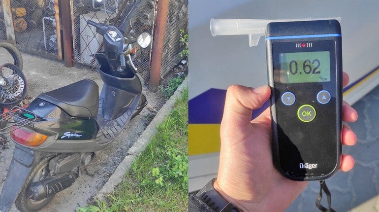 У Рівненської області п’яний скутерист пропонував патрульним 500 доларів хабара