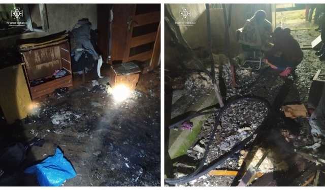 Пожежа через запалену свічку: На Мукачівщині ледь не загинула 62-річна жінка (ФОТО)