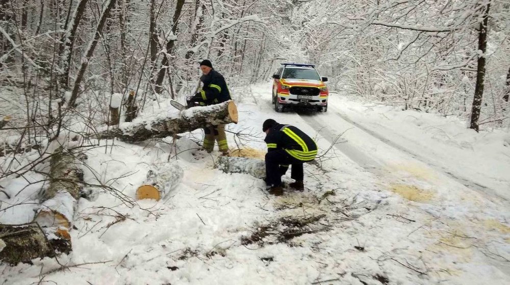 На Житомирщині рятувальники витягнули з снігового замету автобус із 30-ма пасажирами
