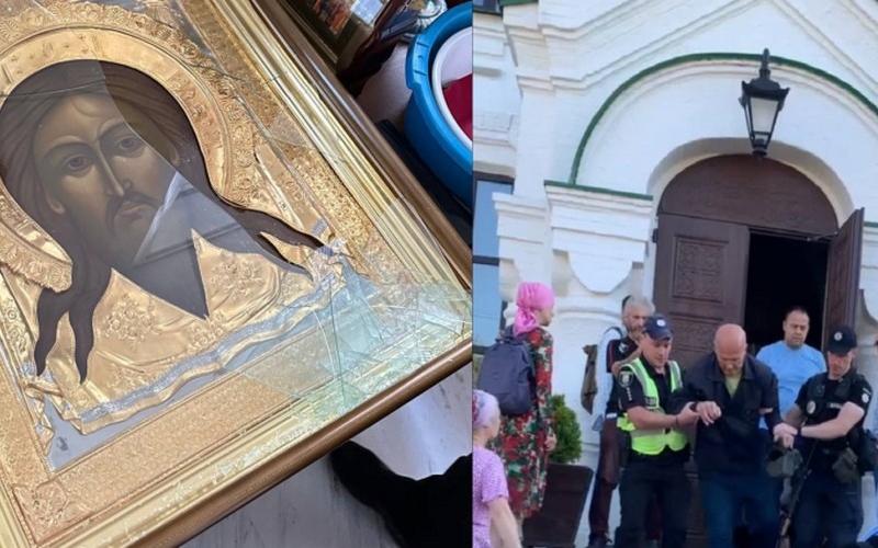 Пошкодив ікону: у Києво-Печерській Лаврі чоловік влаштував погром (ФОТО)