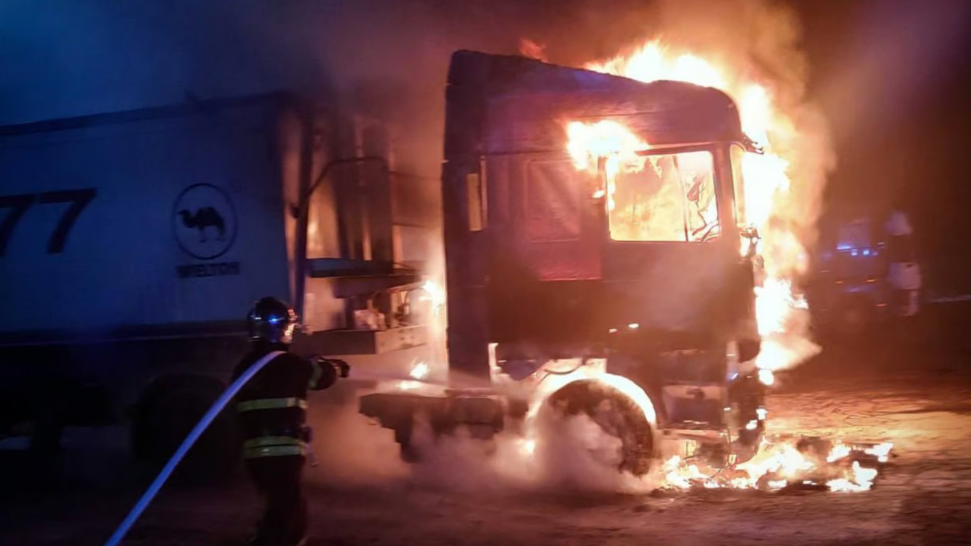 На Київщині чоловік згорів живцем у палаючій кабіні вантажівки
