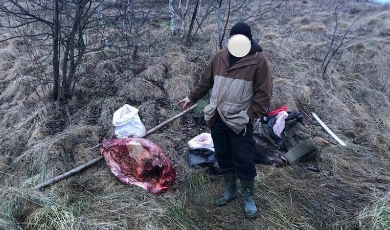 На Львівщині спіймали браконьєра з тушею червонокнижного лося (ФОТО)