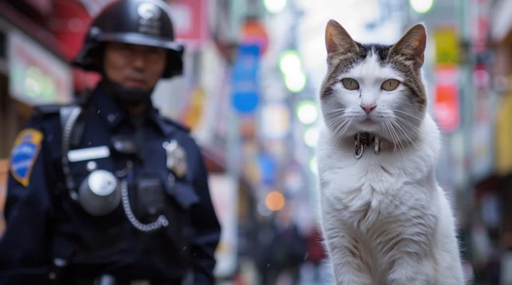 В Японії кішку на один день призначили начальником поліції (ВІДЕО)
