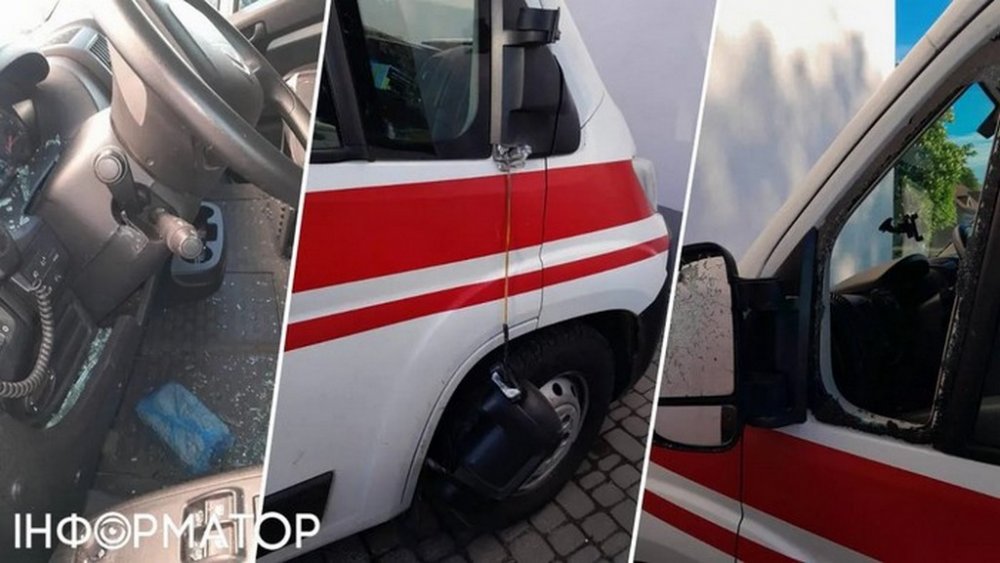 На Київщині покидьки цинічно розтрощили два автомобілі швидкої медичної допомоги (ФОТО)