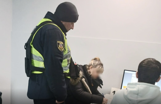 На Київщині жінка сховала мікрокамеру в куртці, щоб скласти теоретичний іспит з ПДР (ФОТО)