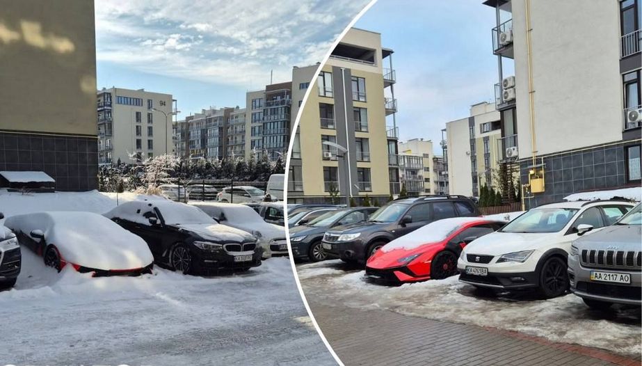 У Києві Lamborghini Huracan покинули просто неба на парковці ЖК